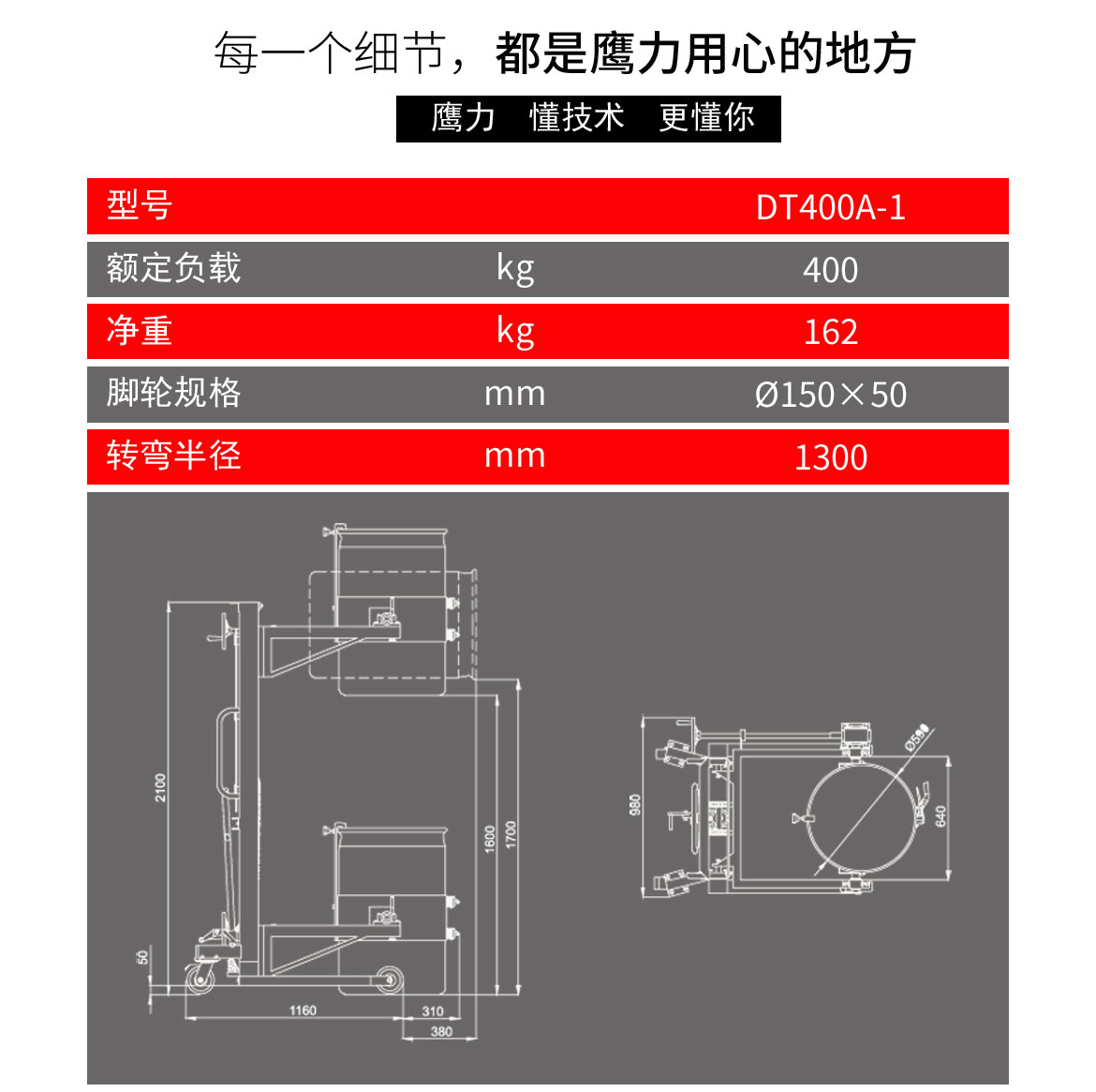 液壓油桶堆高車