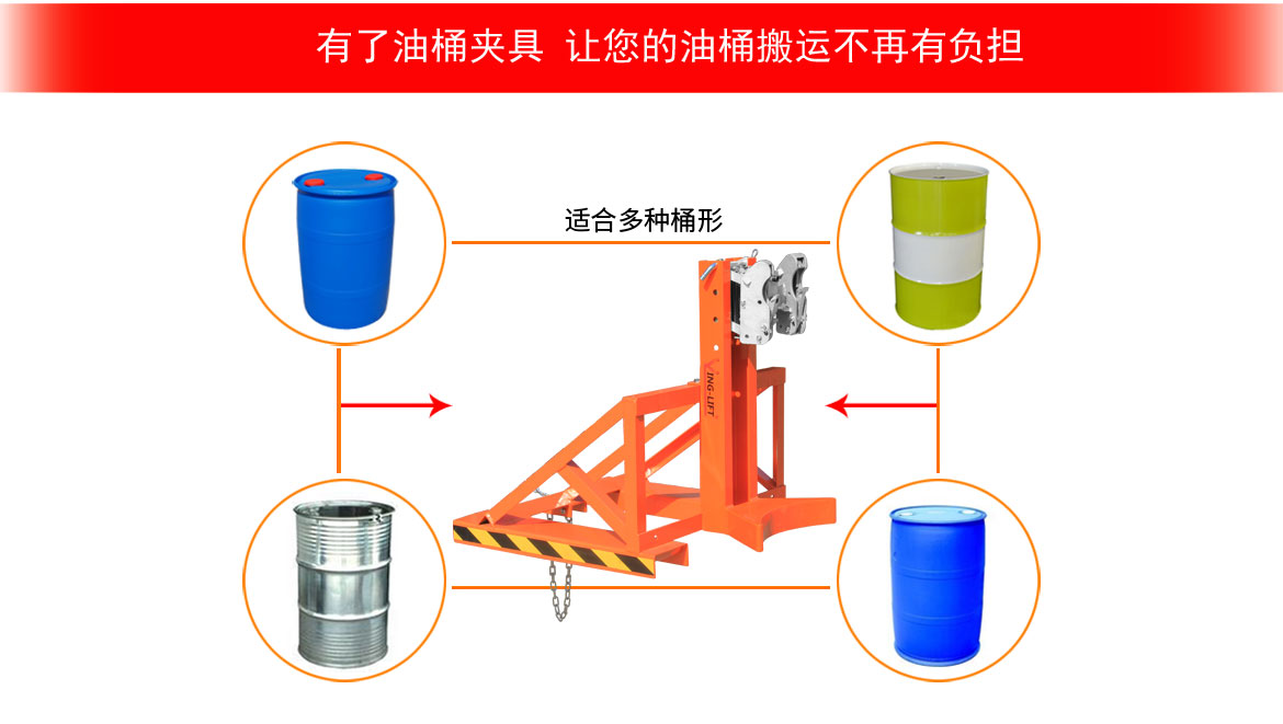 雙鷹嘴單桶油桶夾具