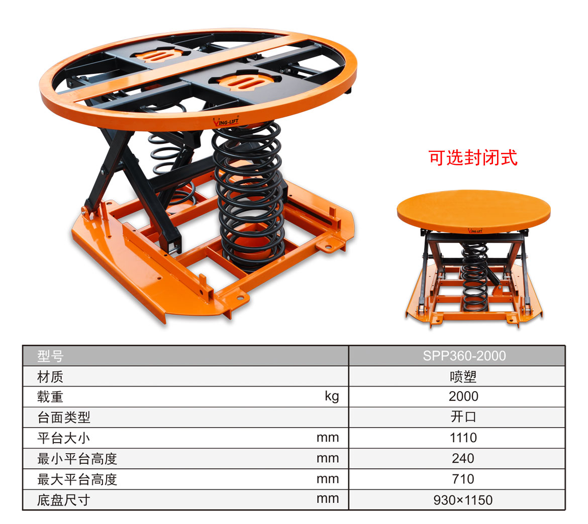 彈簧驅(qū)動(dòng)杠桿升降臺(tái)